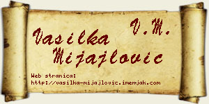Vasilka Mijajlović vizit kartica